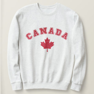 Glitzer Canada Hoodie Sweatshirt Unisex Canada Day