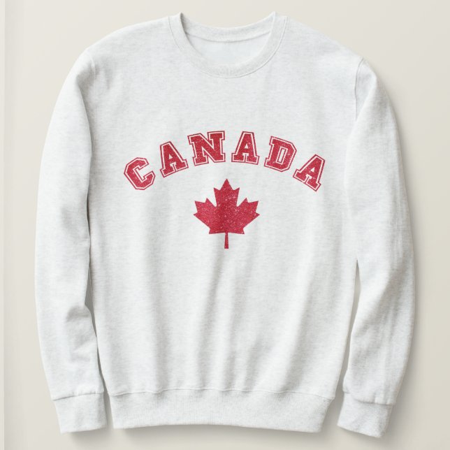 Glitzer Canada Hoodie Sweatshirt Unisex Canada Day (Design vorne)