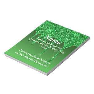 Glitzer Candy Bar Wrapper Gastgeschenke No Notizblock