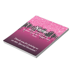 Glitzer Candy Bar Wrapper-Gastgeschenke trinken Notizblock