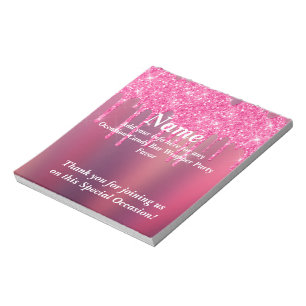 Glitzer Candy Bar Wrapper-Gastgeschenke trinken Notizblock