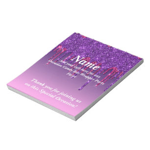 Glitzer Candy Bar Wrapper-Gastgeschenke trinken Notizblock