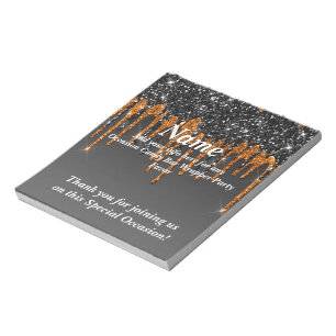 Glitzer Candy Bar Wrapper-Gastgeschenke trinken Notizblock