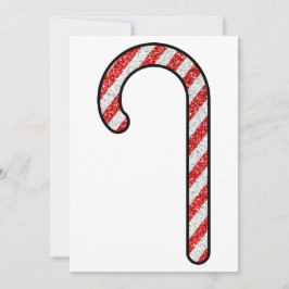 Glitzer Candy Cane Feiertagskarte