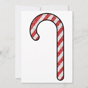 Glitzer Candy Cane Feiertagskarte