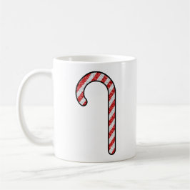 Glitzer Candy Cane Kaffeetasse