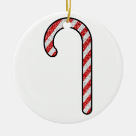 Glitzer Candy Cane Keramik Ornament