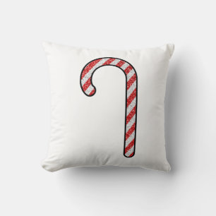 Glitzer Candy Cane Kissen