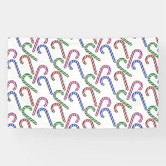 Glitzer Candy Cane Pattern Banner