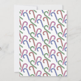 Glitzer Candy Cane Pattern Einladung