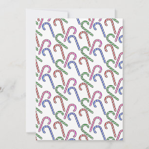 Glitzer Candy Cane Pattern Feiertagskarte