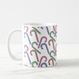 Glitzer Candy Cane Pattern Kaffeetasse