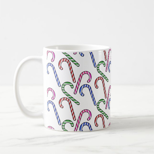 Glitzer Candy Cane Pattern Kaffeetasse (Links)