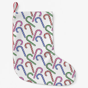 Glitzer Candy Cane Pattern Kleiner Weihnachtsstrumpf