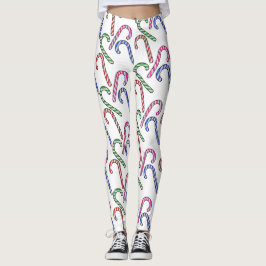Glitzer Candy Cane Pattern Leggings
