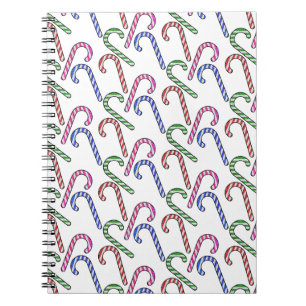 Glitzer Candy Cane Pattern Notizblock