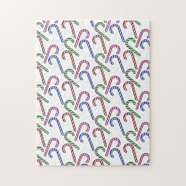 Glitzer Candy Cane Pattern Puzzle (Vertikal)