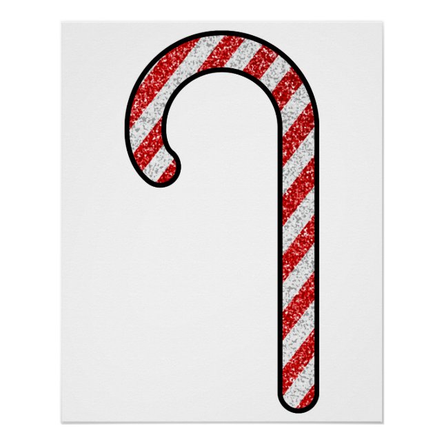 Glitzer Candy Cane Poster (Vorderseite)
