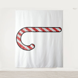 Glitzer Candy Cane Wandteppich