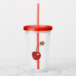 Glitzer Cherry Bomb Acryltrinkbecher