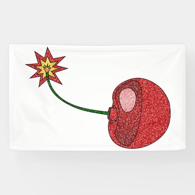 Glitzer Cherry Bomb Banner (Horizontal)
