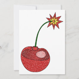 Glitzer Cherry Bomb Einladung