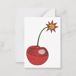 Glitzer Cherry Bomb Mitteilungskarte