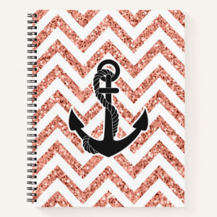 Glitzer Chevrons Notizbuch