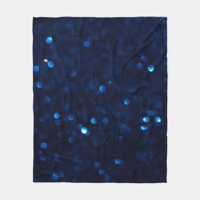 Glitzer Classic Blue Light Fleecedecke (Vorderseite)