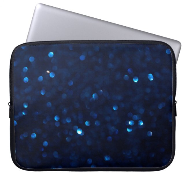 Glitzer Classic Blue Light Laptopschutzhülle (Vorderseite)