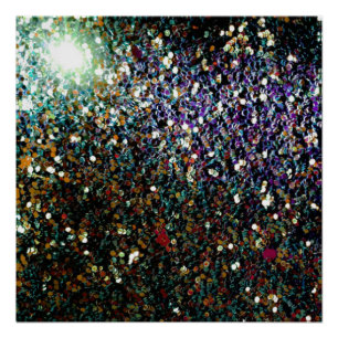 Glitzer Comet & Stars Poster