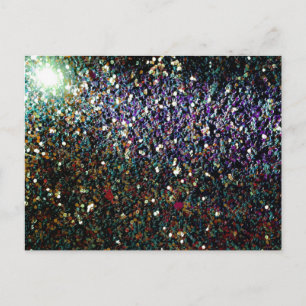 Glitzer Comet & Stars Postkarte