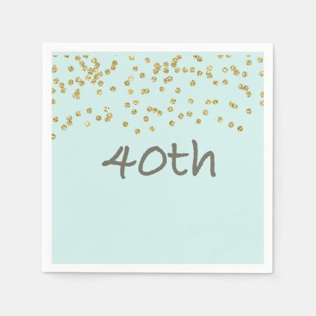 Glitzer Confetti 40. Serviette (Vorderseite)