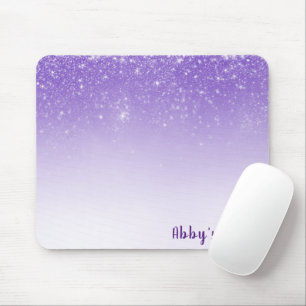 Glitzer Confetti auf Lila Mousepad