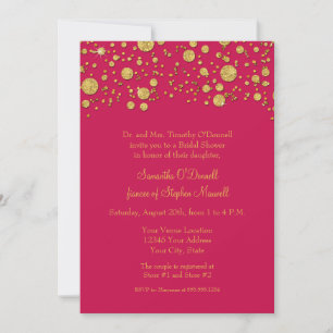 Glitzer Confetti Dots Brautparty Einladung