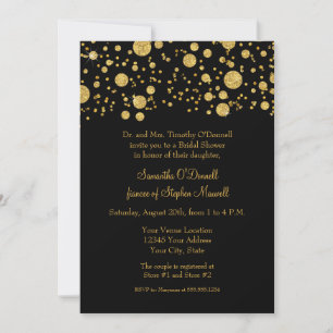 Glitzer Confetti Dots Brautparty Einladung