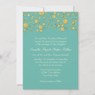 Glitzer Confetti Dots Elegantes Hochzeitsslima Einladung