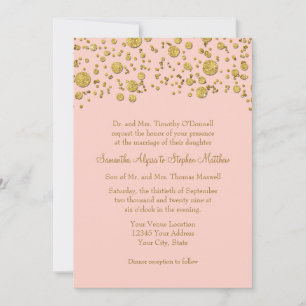 Glitzer Confetti Dots Elegantes Hochzeitsslima Einladung