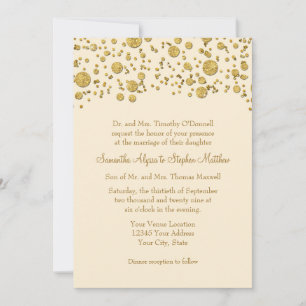 Glitzer Confetti Dots Elegantes Hochzeitsslima Einladung