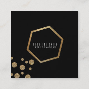 Glitzer Confetti Feminine Eventplaner Quadratische Visitenkarte