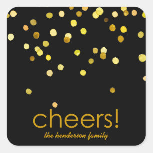 Glitzer Confetti Holiday Sticker