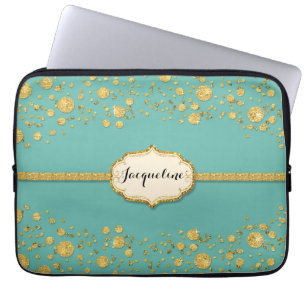 Glitzer Confetti Polka Dots Sparkle Laptopschutzhülle