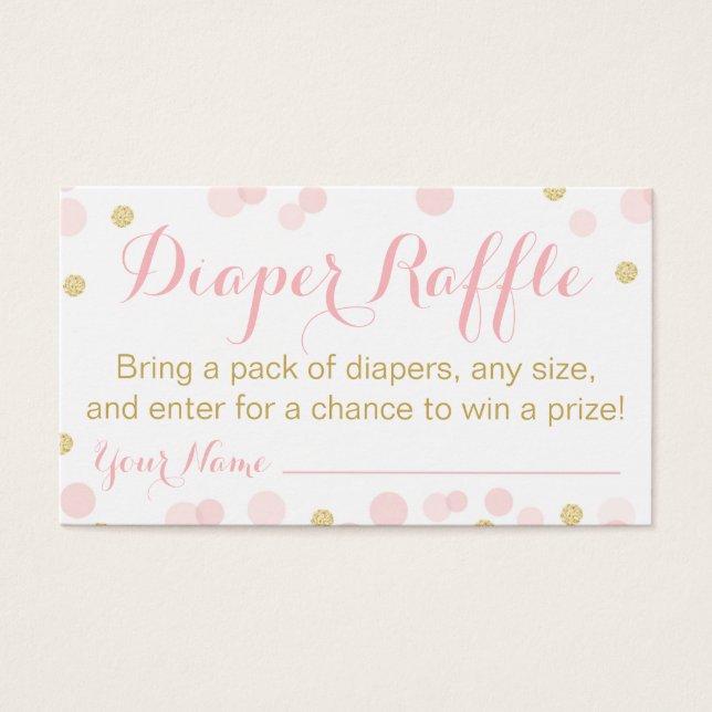 Glitzer Confetti Raffle (Vorderseite)