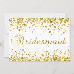 Glitzer Confetti   Seid meine Bridesmaid Einladung