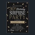 Glitzer Confetti Überraschung Party Einladung<br><div class="desc">Diese schicke und stilvolle 30. Geburtstagsüberraschung Party Einladung bietet eine elegante Rose Gold Glitzer Konfetti Thema mit moderner Typografie. Passen Sie die Hintergrundfarbe an, um dem Thema Ihres Events zu entsprechen. Für eine noch unvergesslichere Einladung wählen Sie eine die Form, Texturpapier oder ein doppeltes dickes Papier. Für ein individuelles Geburtstagsjahr,...</div>