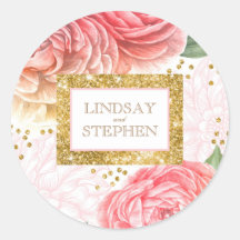 Glitzer Confetti und rosa Blume Aquarell