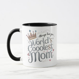 Glitzer Crown Tasse   Niedliches Herzdesign   Komb