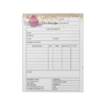 Glitzer Cupcake Bakery Sales Formular Rechnung