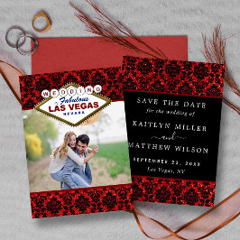 Glitzer Damask Las Vegas Foto Save the Date