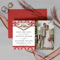 Glitzer Damask Las Vegas Wedding speichern das Dat